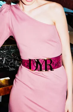 CINTURÓN DYR SERPIENTE FUCSIA