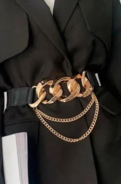 CINTURÓN ELÁSTICO CADENAS GOLD