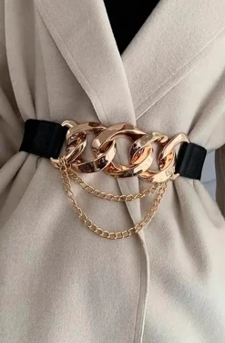CINTURÓN ELÁSTICO CADENAS GOLD
