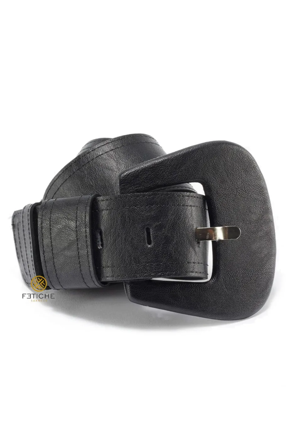 CINTURON ANCHO NEGRO