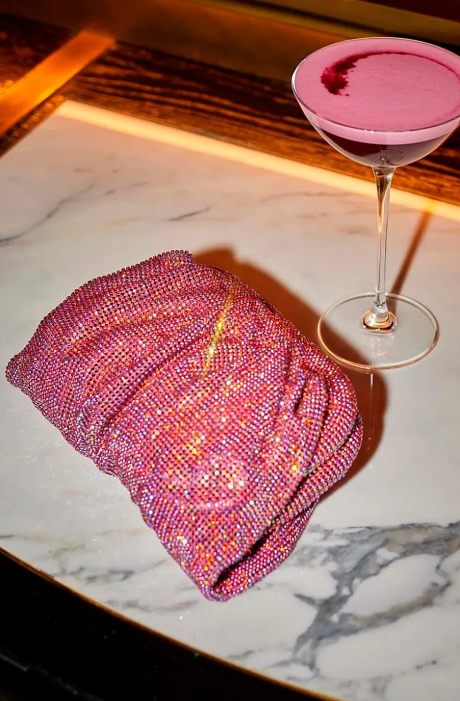 CLUTCH JOYA CRISTALES PINK