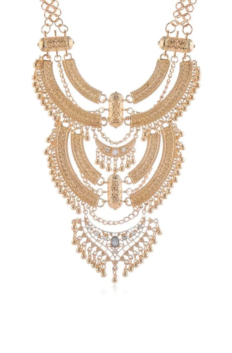 COLLAR BABERO BOHO DORADO