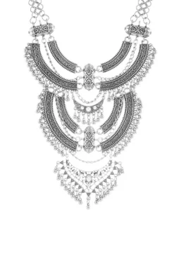 COLLAR BABERO BOHO PLATA