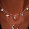 COLLAR BOHO MOON & STARS PLATEADO