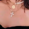 COLLAR CADENA CRUZ PERLAS