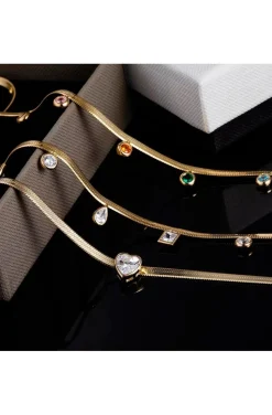 COLLAR CADENA DE ESPIGA CIRCONITAS