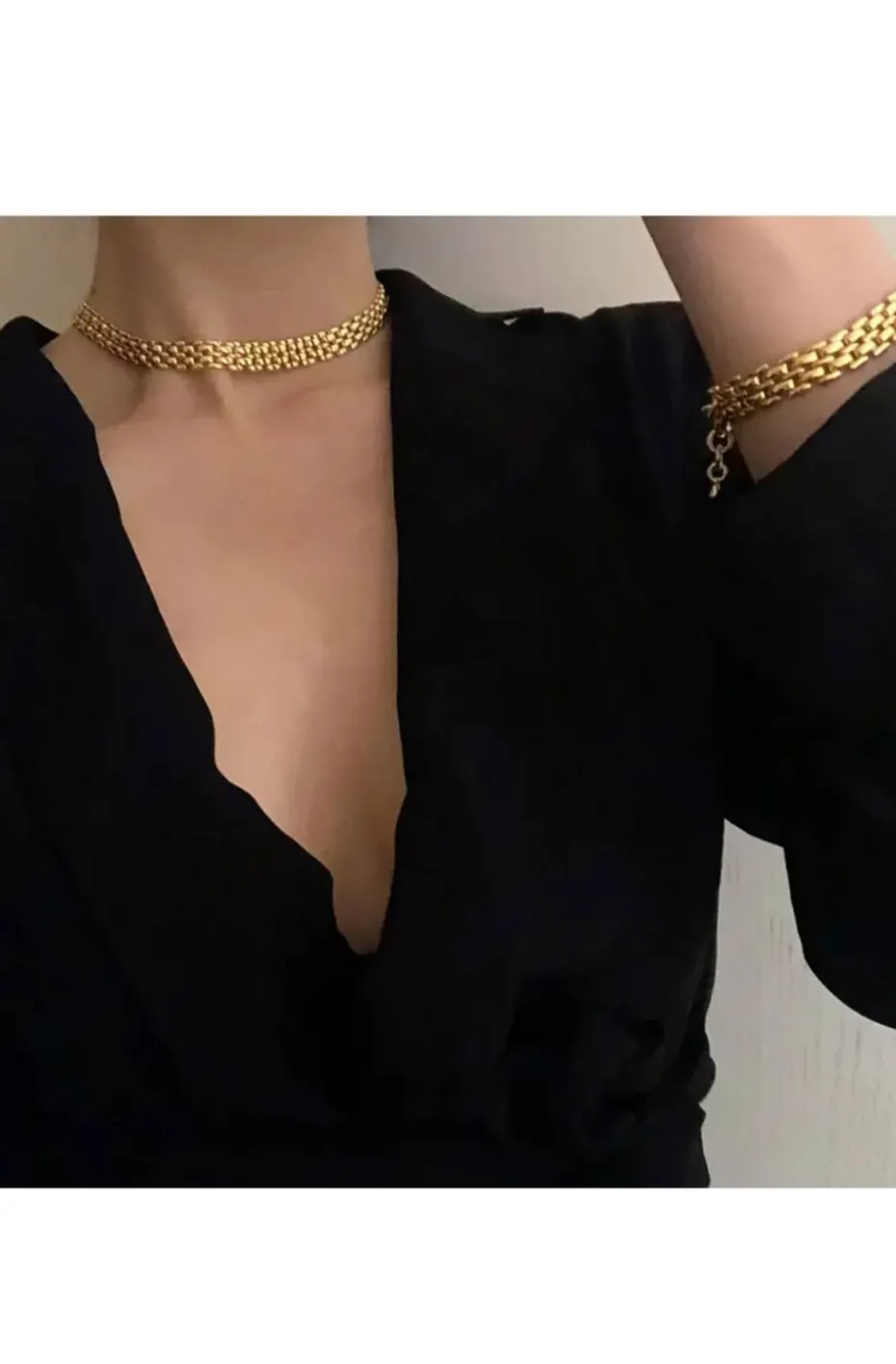 COLLAR CADENA DORADA ESLABONES