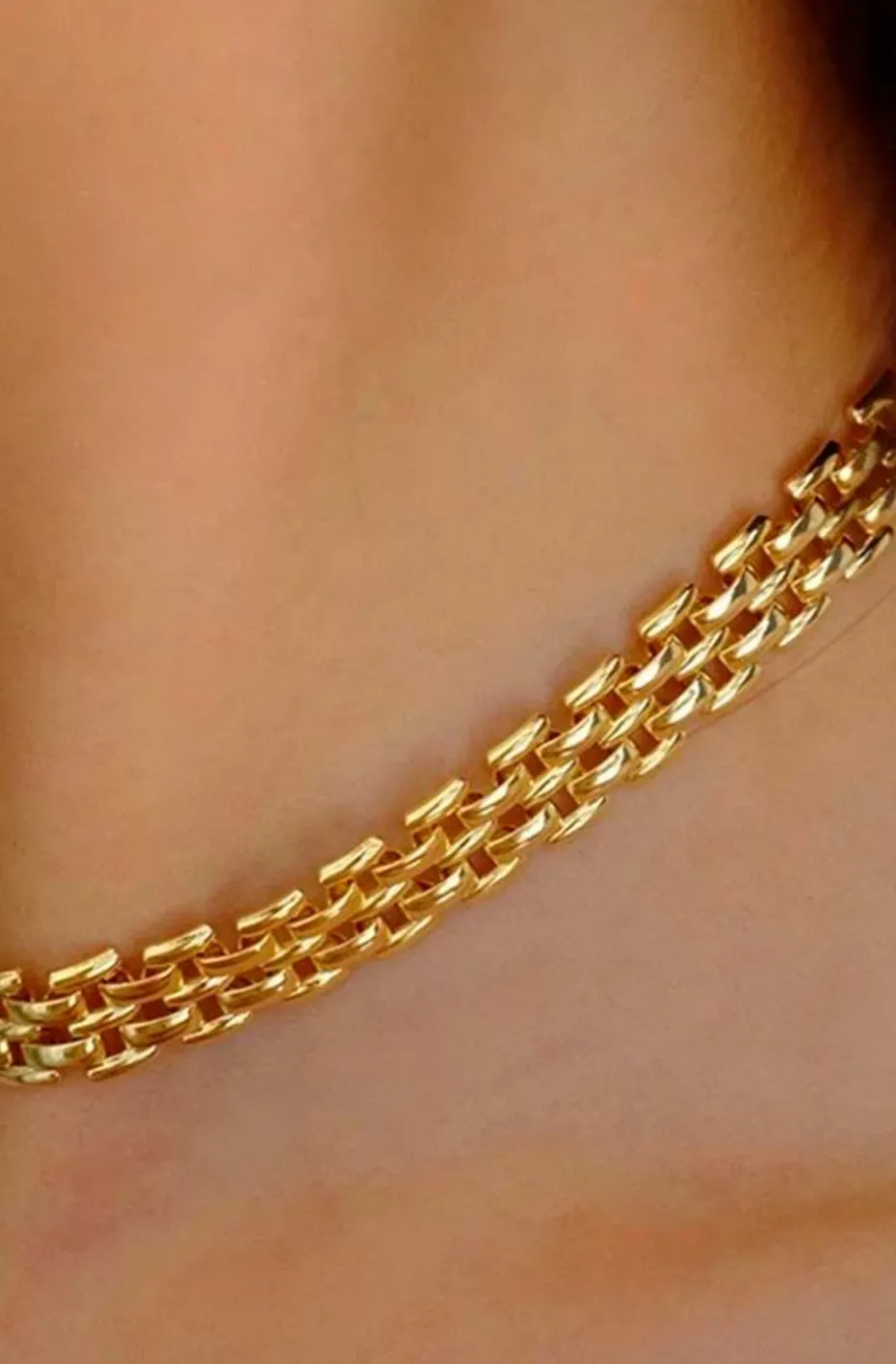 COLLAR CADENA DORADA ESLABONES