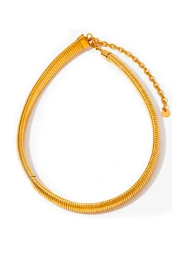 COLLAR CADENA SERIENTE COLOR DORADO