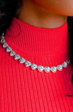 COLLAR CORAZONES DE PLATA
