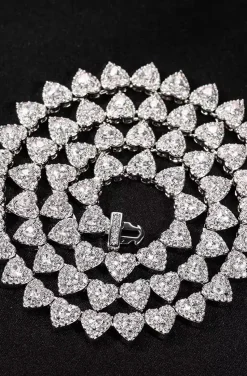 COLLAR CORAZONES DE PLATA