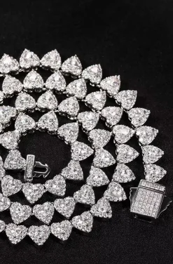 COLLAR CORAZONES DE PLATA