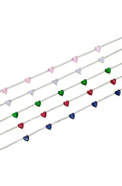 COLLAR CORAZONES RUBIES