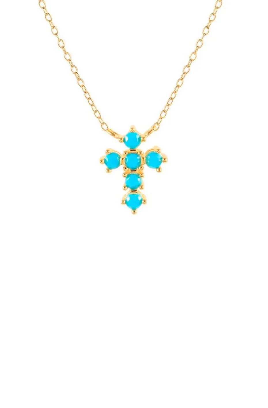 COLLAR CRUZ TURQUESA