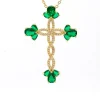 COLLAR CRUZ VERDE ESMERALDA