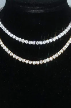 COLLAR DE CIRCONITAS DORADO