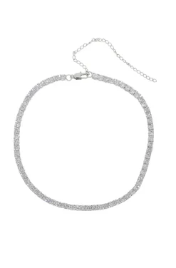 COLLAR DE CIRCONITAS PLATEADO