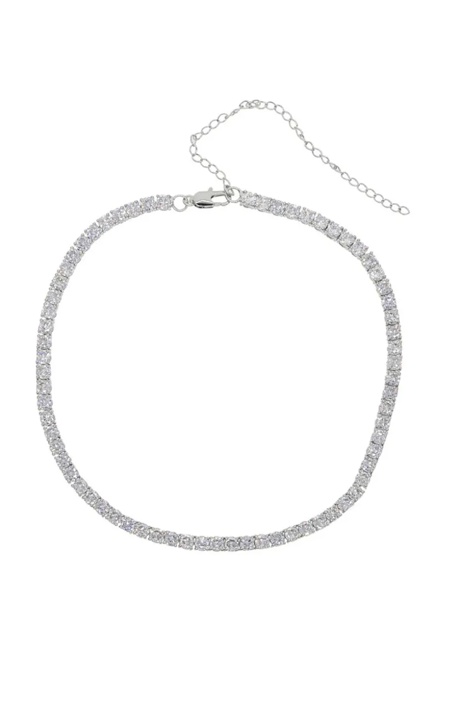 COLLAR DE CIRCONITAS PLATEADO
