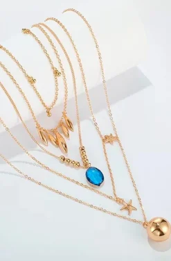 COLLAR ESTRELLA DE MAR Y GOTA DE AGUA