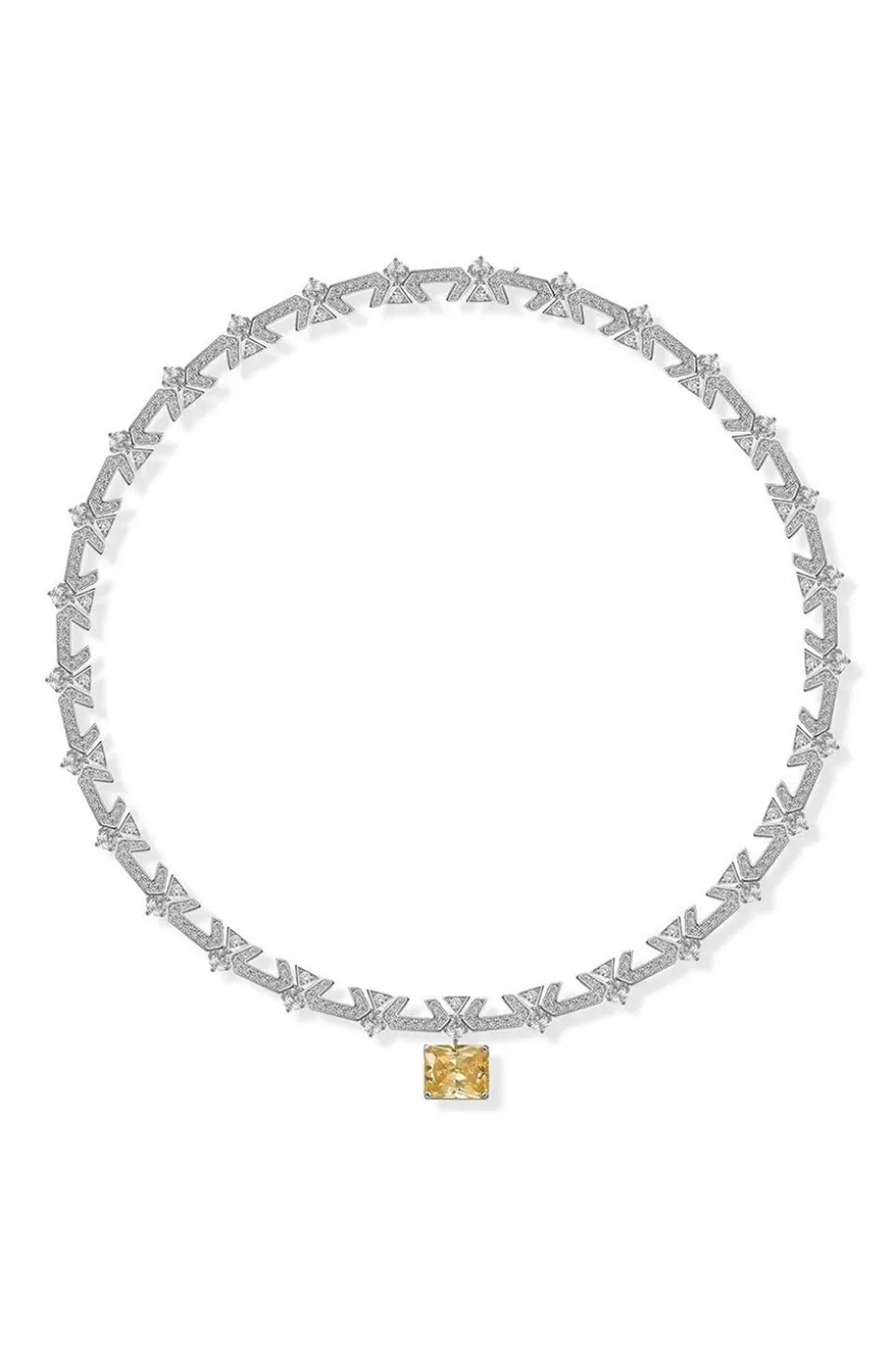 COLLAR JOYA VINTAGE CITRINO