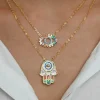 COLLAR MANO DE FATIMA MULTICOLOR
