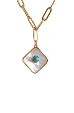 COLLAR NACAR Y TURQUESA