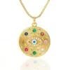 COLLAR OJO CIRCONITAS MULTICOLOR