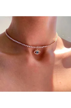 COLLAR OJO Y CIRCONITAS