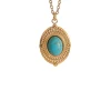 COLLAR OVAL TURQUESA