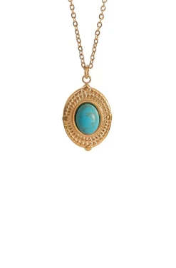 COLLAR OVAL TURQUESA