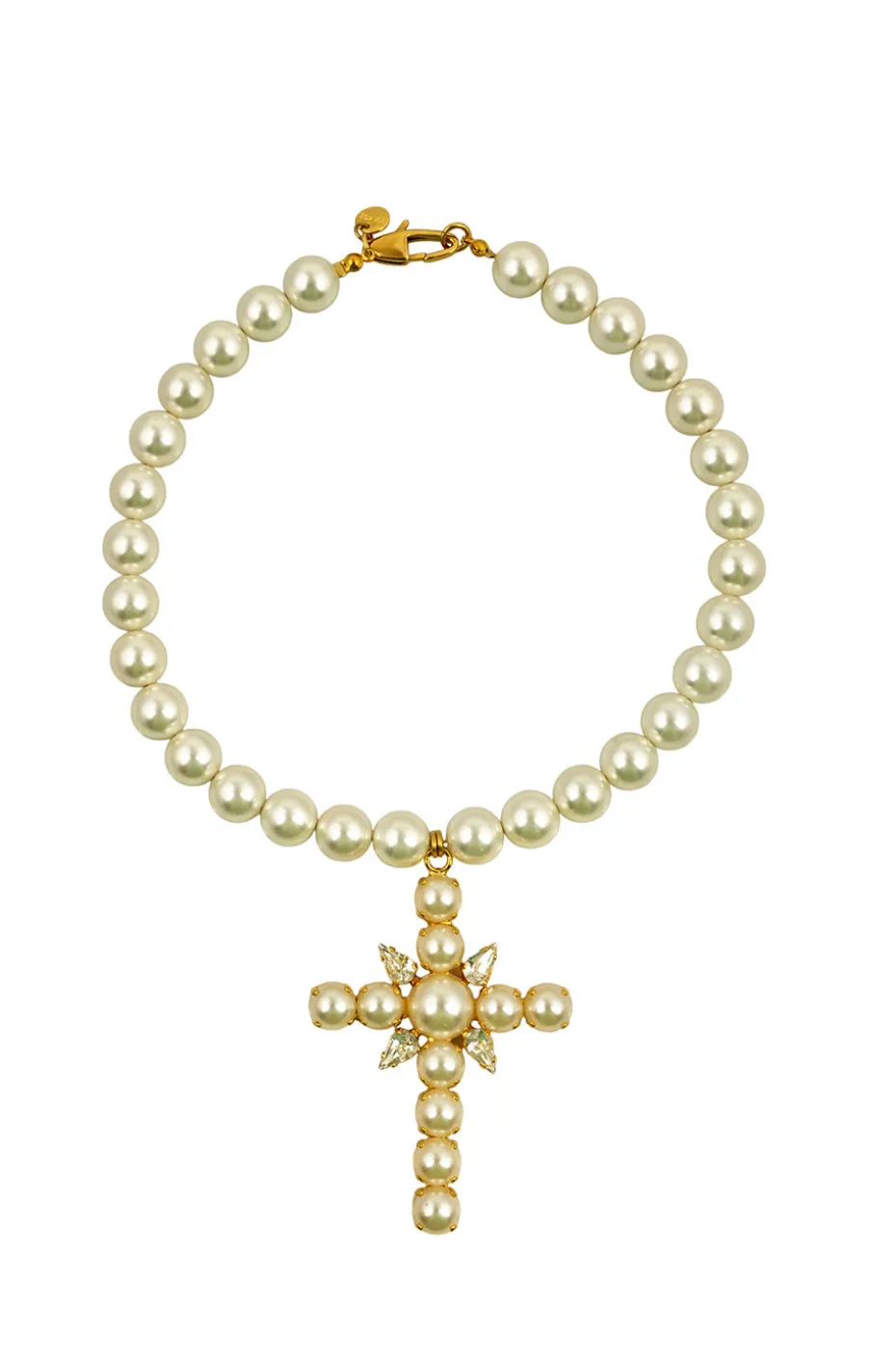 COLLAR PERLAS CRUZ SHINE