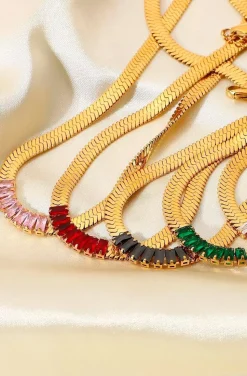 COLLAR SERPIENTE CRISTALES PLATA
