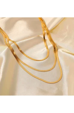 COLLAR TRIPLE CADENAS SERPIENTE