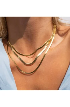 COLLAR TRIPLE CADENAS SERPIENTE