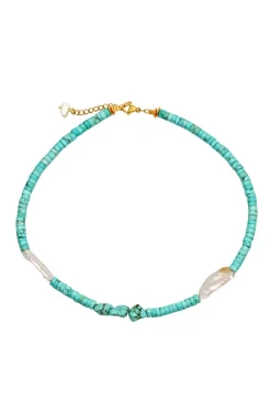 COLLAR TURQUESAS MADRE PERLA