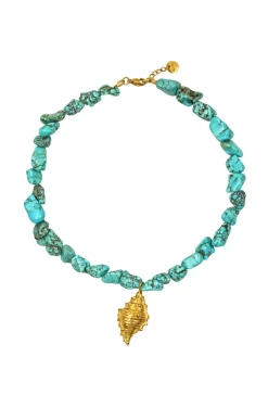 COLLAR TURQUESAS Y CARACOLA