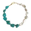 COLLAR TURQUESAS Y PERLA BARROCA