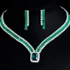 COLLAR VERDE ESMERALDA Y CIRCONITAS