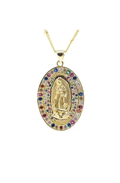 COLLAR VIRGEN CIRCONITAS MULTICOLOR
