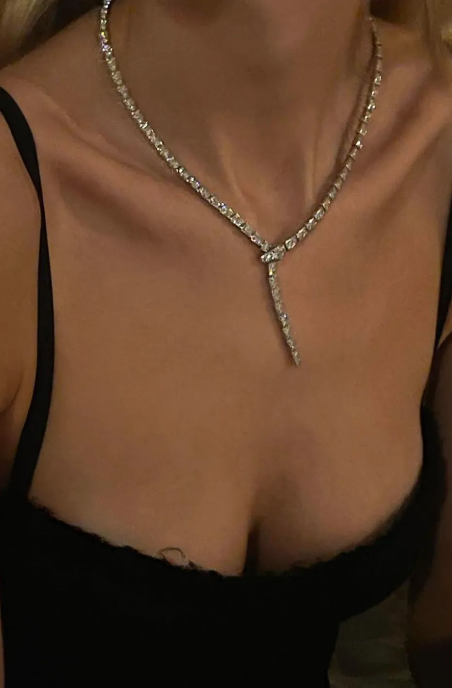 CONJUNTO DE COLLAR SERPIENTE, ANILLO Y PULSERA DORADO CIRCONITAS