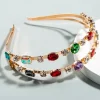 DIADEMA DOBLE CRISTALES MULTICOLOR