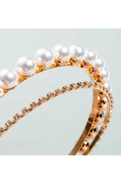DIADEMA PERLAS Y CRISTALES