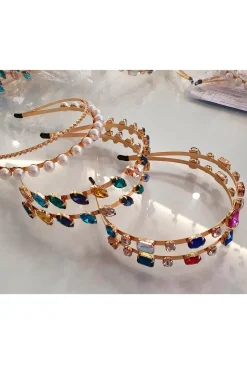 DIADEMA PERLAS Y CRISTALES