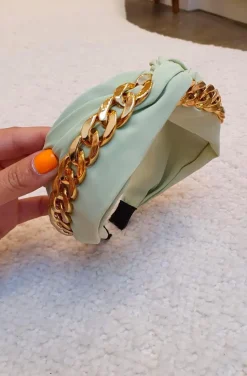 DIADEMA TURBANTE VERDE PASTEL