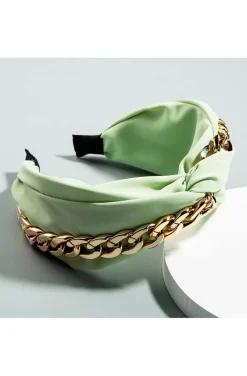 DIADEMA TURBANTE VERDE PASTEL