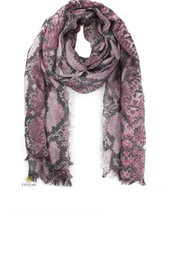 FOULARD SNAKE ROSA