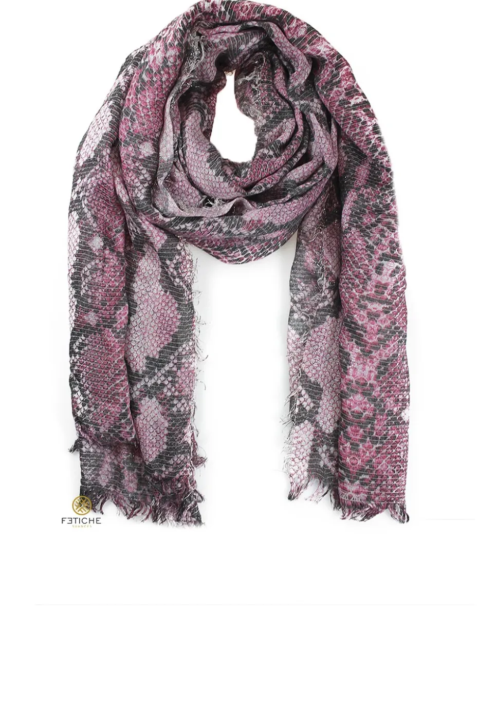 FOULARD SNAKE ROSA