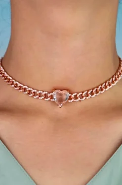 GOLD PINK HEART