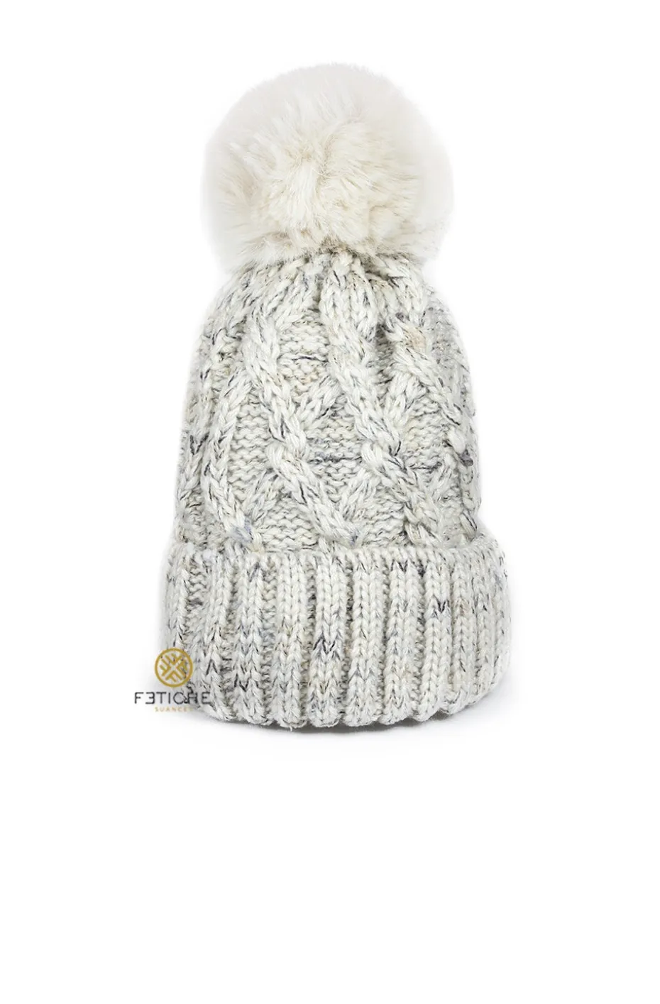 GORRO POMPÓN BEIGE
