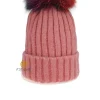 GORRO ROSA POMPÓN MULTICOLOR